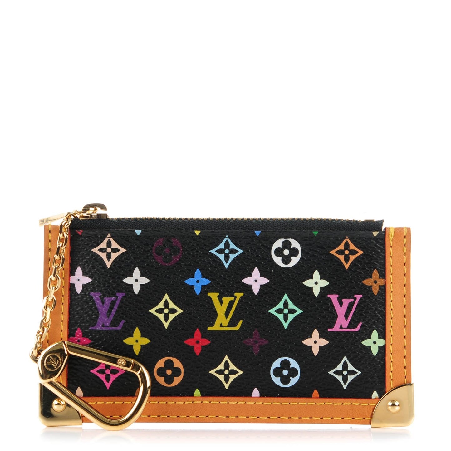 Monogram Multicolor Key Pouch Black