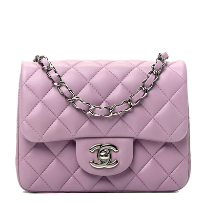 Chanel Lambskin Quilted Mini Square Flap Light Purple 1 of 9