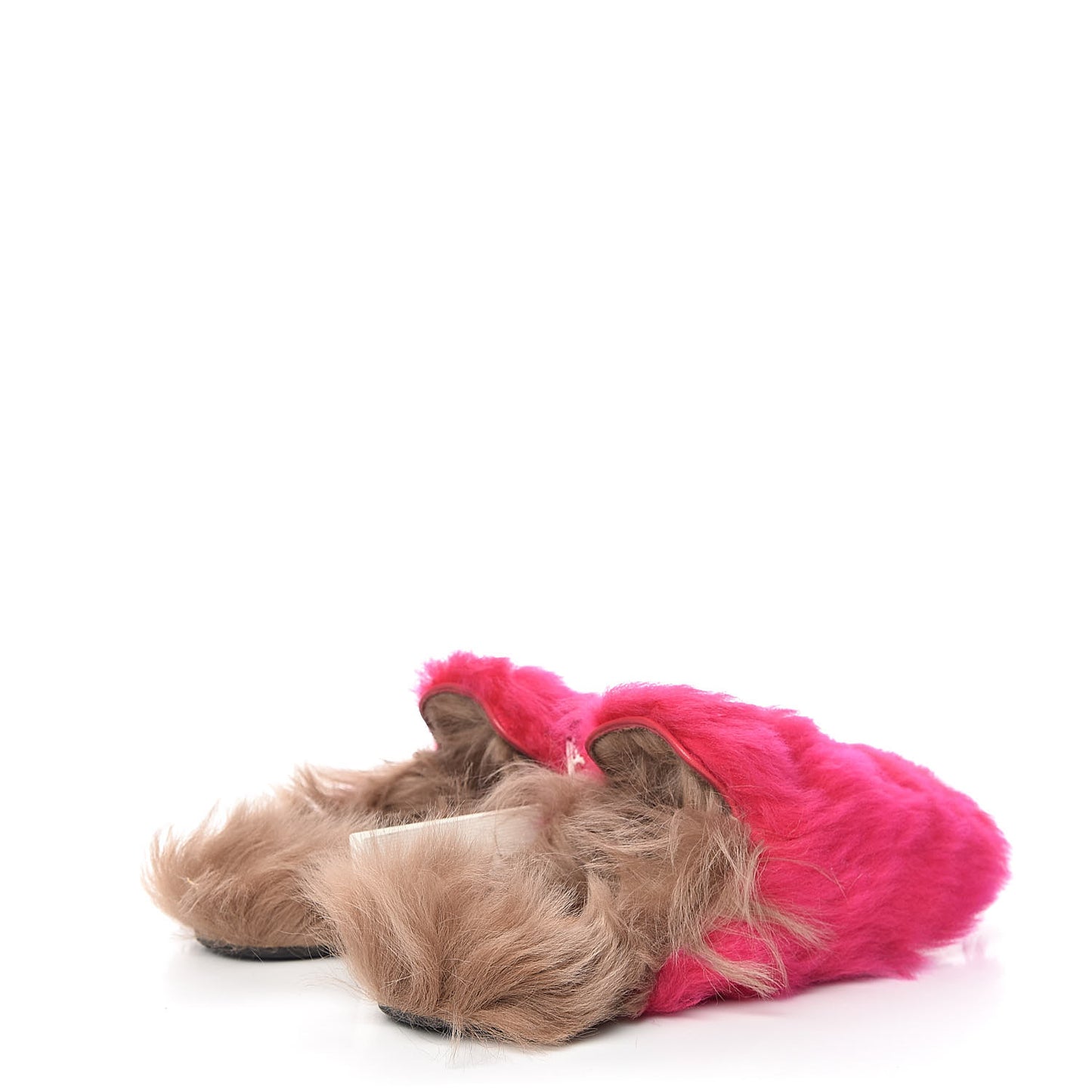 Merino Wool Womens Princetown Slippers 40 Raspberry Lipstick Natural