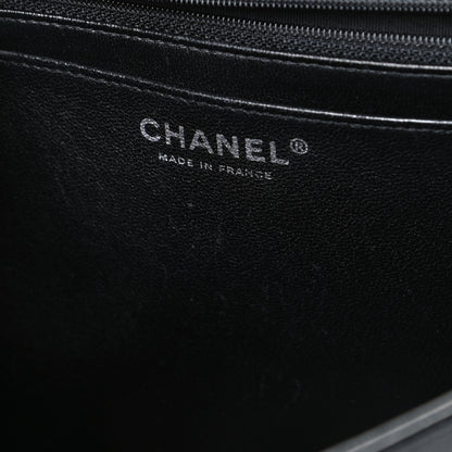 Chanel Crinkled Patent Quilted Jumbo Single Flap Black 6 of 9