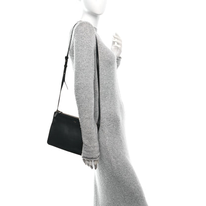 Celine Lambskin Large Trio Crossbody Bag Black 2 of 9