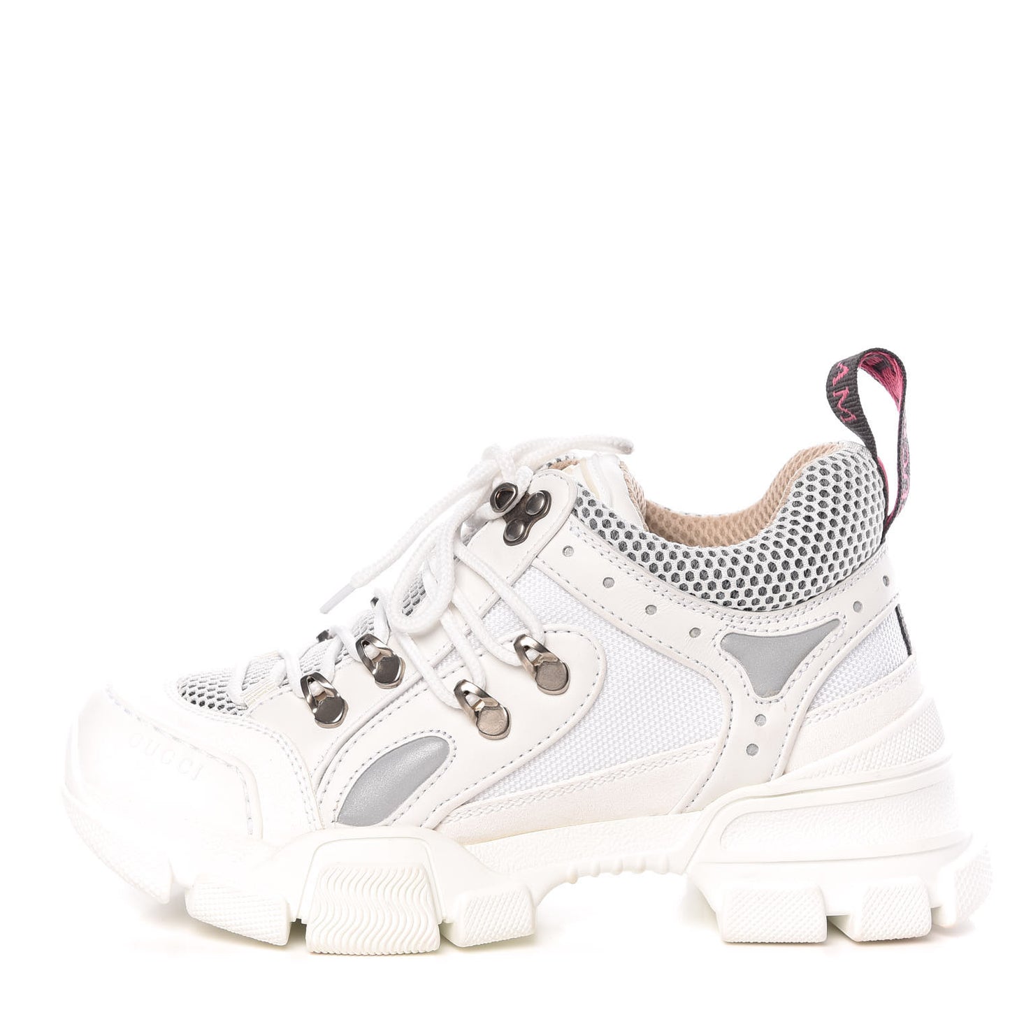 X SEGA Mesh Calfskin Suede Womens Flashtrek Sneakers 35.5 Great White