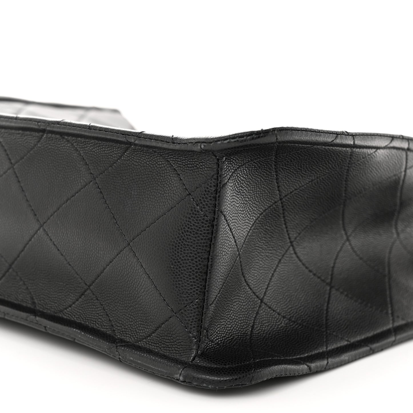 Caviar Quilted Sweet Classic Shopping Tote Black