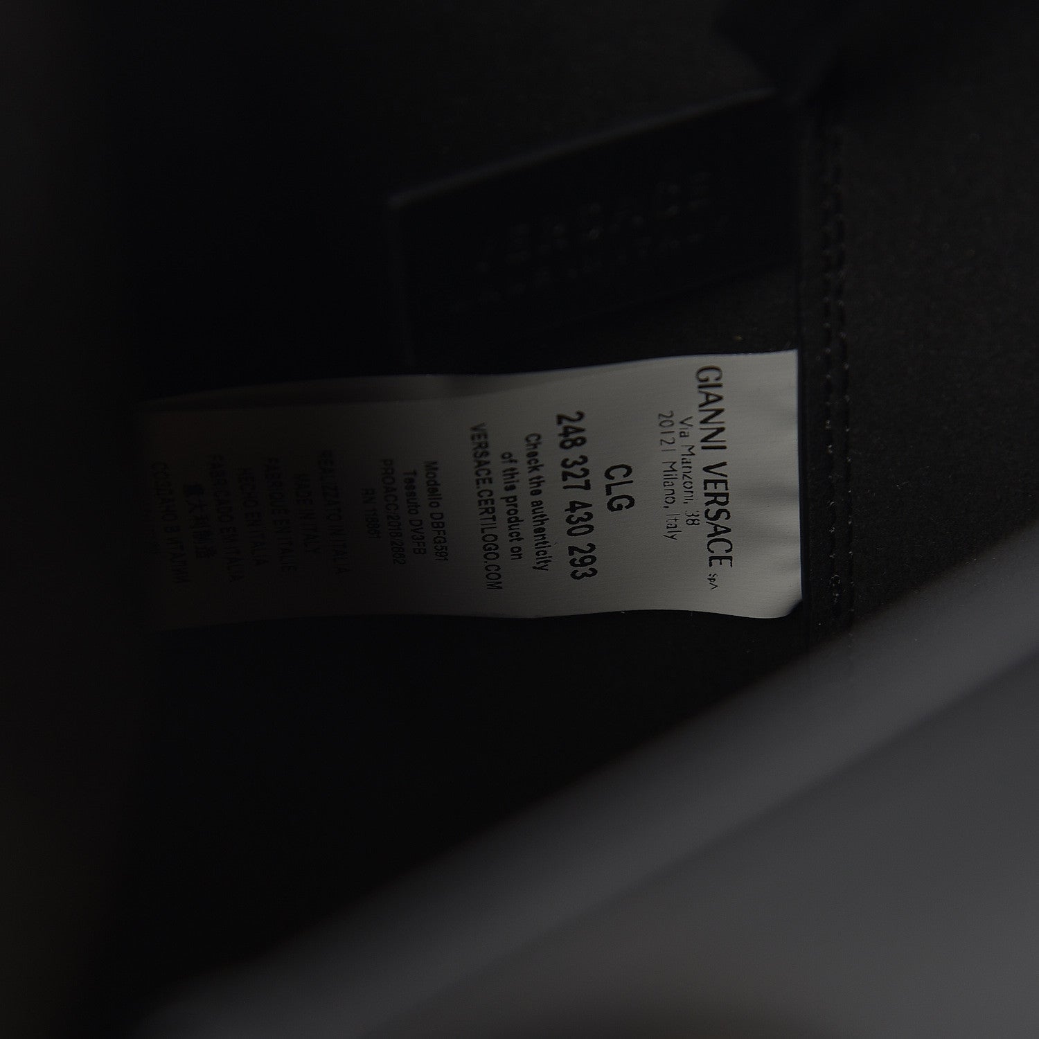 Versace Calfskin Barocco Scarf Bucket Bag Black 7 of 10