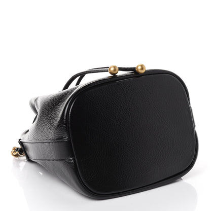 Chanel Shiny Aged Calfskin CC Chain Mini Drawstring Bag Black 3 of 4