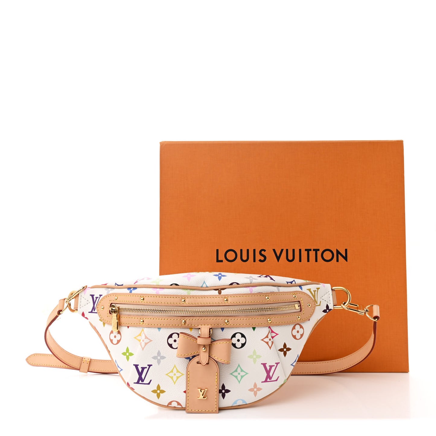 LV X TM Monogram Multicolor High Rise Bumbag White