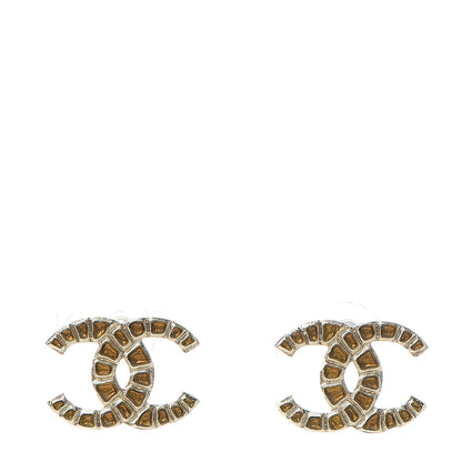 Chanel Metal Gripoix Along The Nile Earrings Gold Orange 1 of 5