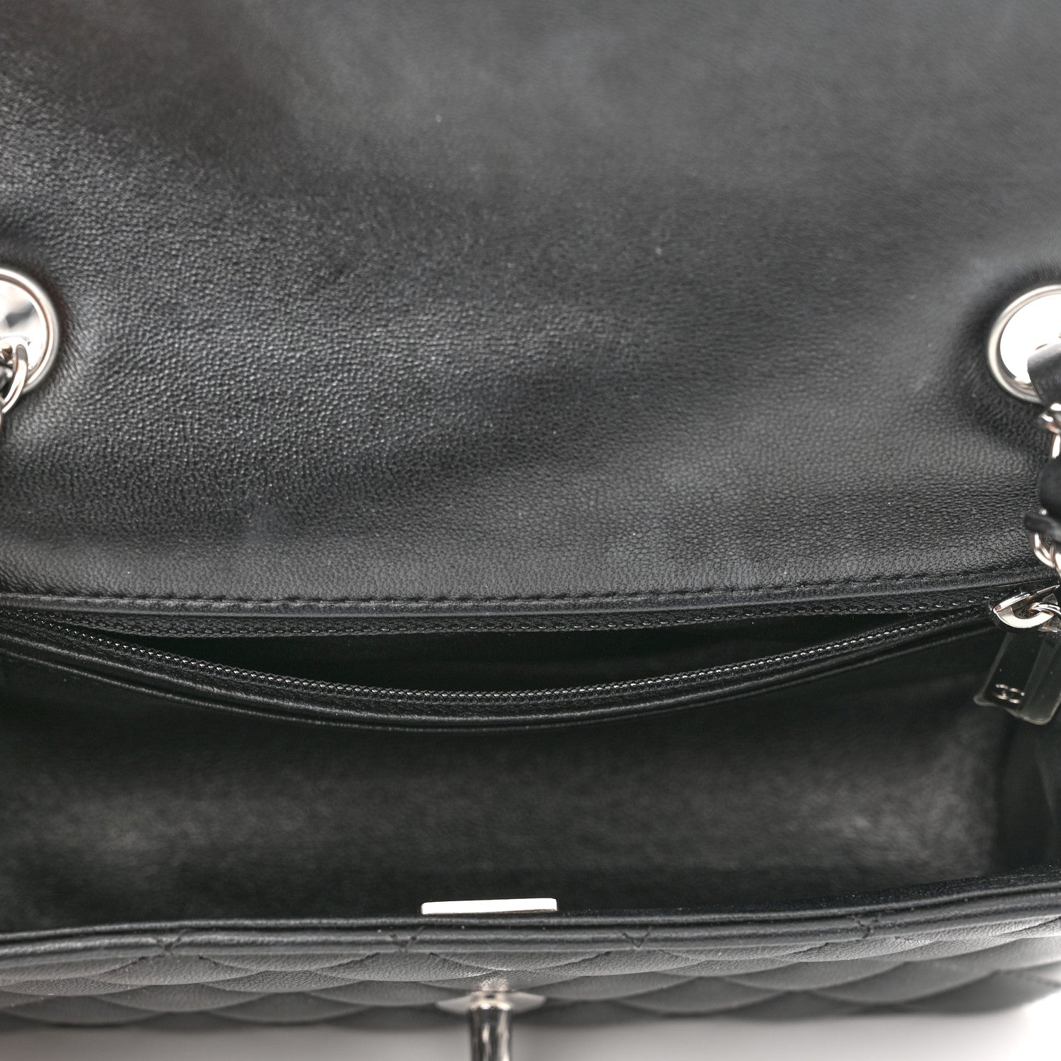 Chanel Lambskin Quilted Mini Rectangular Flap Black 5 of 10