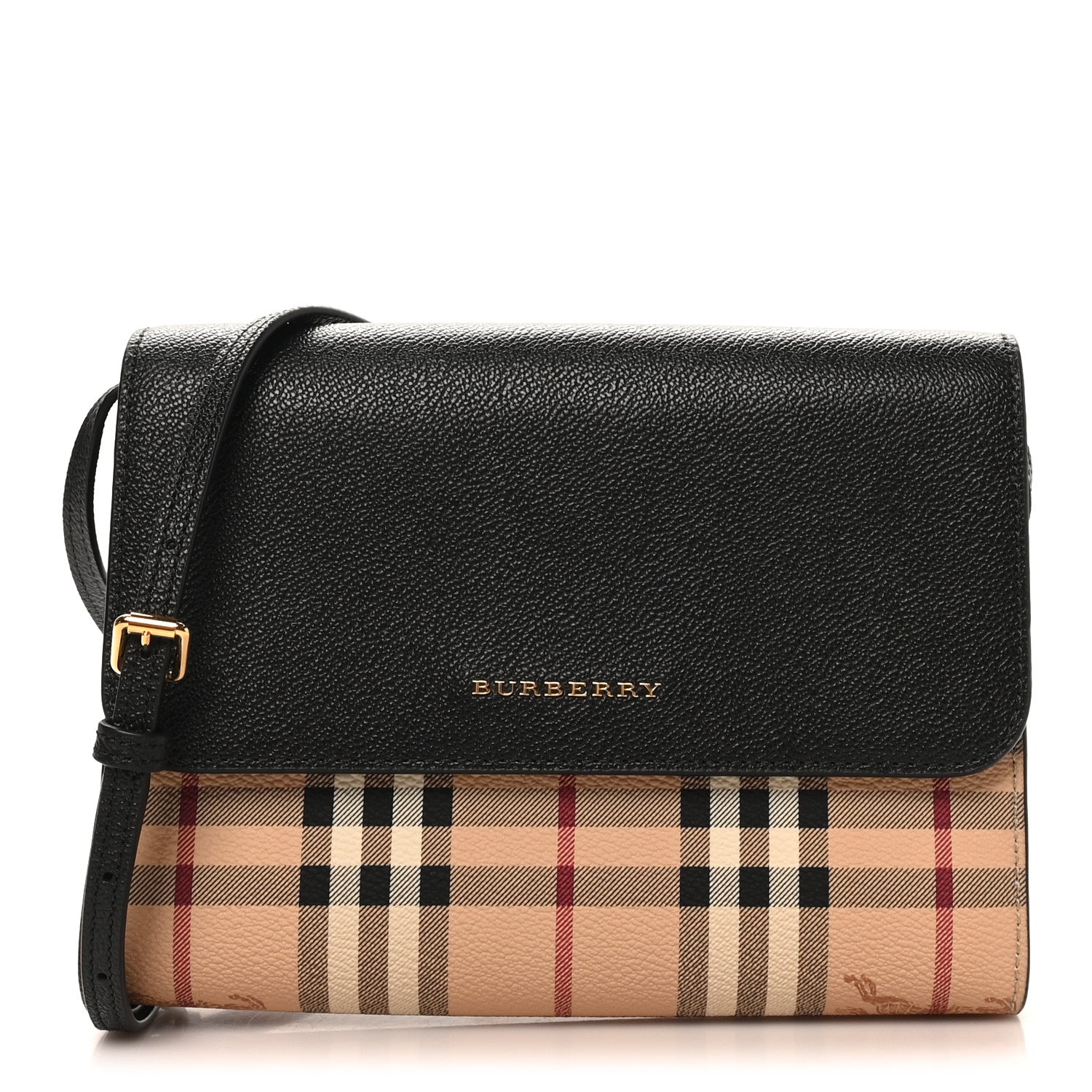 Burberry Haymarket Check Small Loxley Crossbody Black 1 of 9