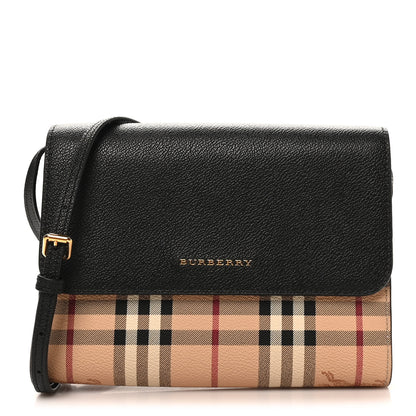 Burberry Haymarket Check Small Loxley Crossbody Black 1 of 9