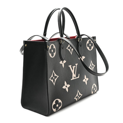 Louis Vuitton Empreinte Monogram Giant Onthego MM Black Beige 3 of 9