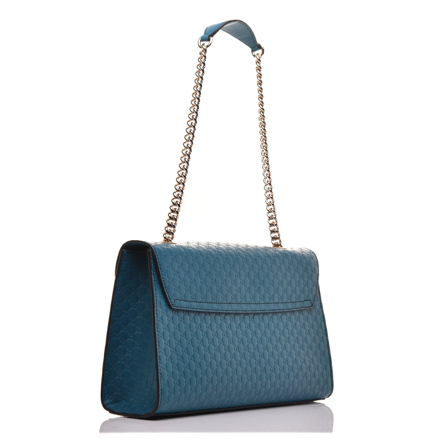Soft Microguccissima Medium Emily Chain Shoulder Bag Deep Cobalt