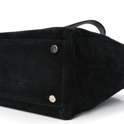 Saint Laurent Calfskin Suede Studded Reversible East West Shopping Tote Black 13 of 13