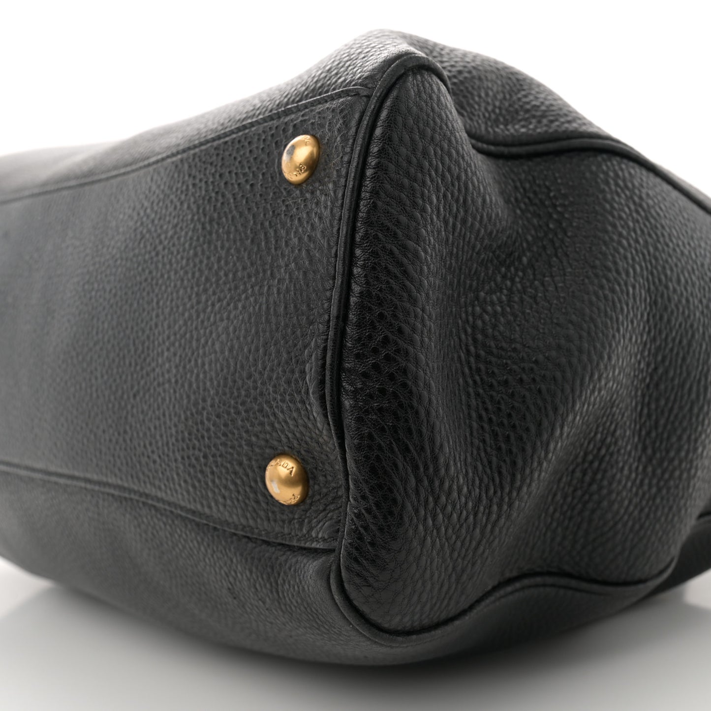Vitello Daino Bauletto Tote Black
