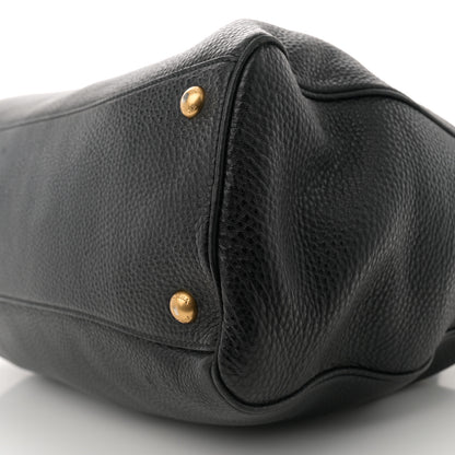 Prada Vitello Daino Bauletto Tote Black 10 of 11
