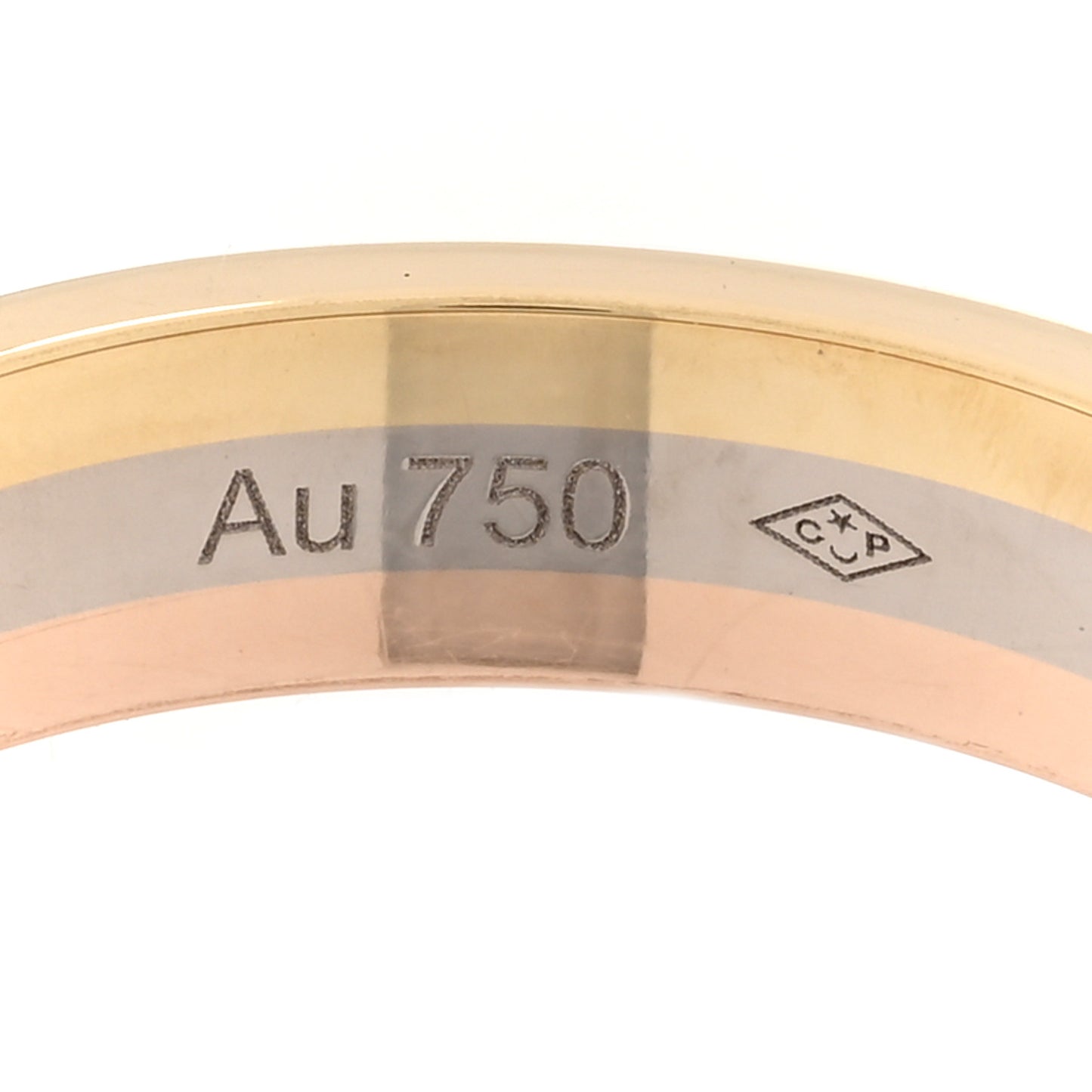 18K Pink White Yellow Gold 4.8mm Vendome Louis Cartier Wedding Band Ring 58 8.25