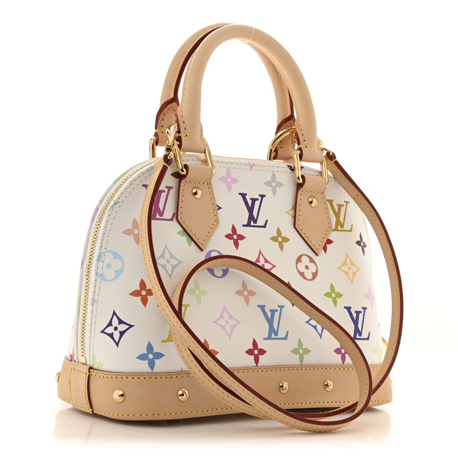 Louis Vuitton LV x TM Monogram Multicolor Alma BB White 3 of 11