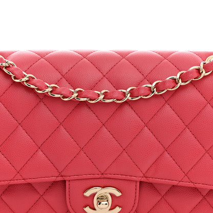 Chanel Caviar Quilted Medium Double Flap Dark Pink 8 of 11
