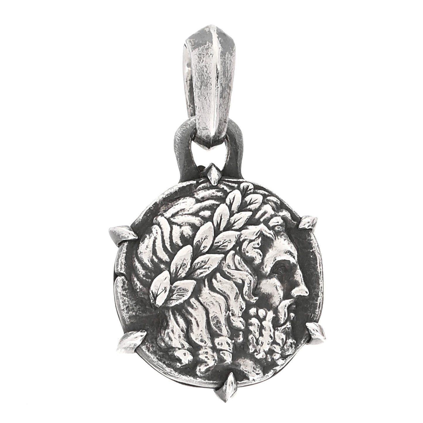 Sterling Silver Greek Coin Amulet Pendant