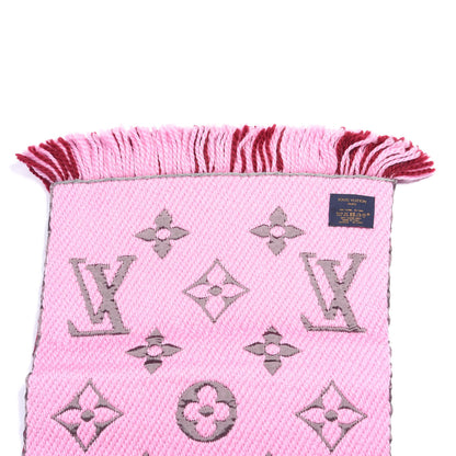 Louis Vuitton Wool Silk Logomania Duo Scarf Wine 3 of 3