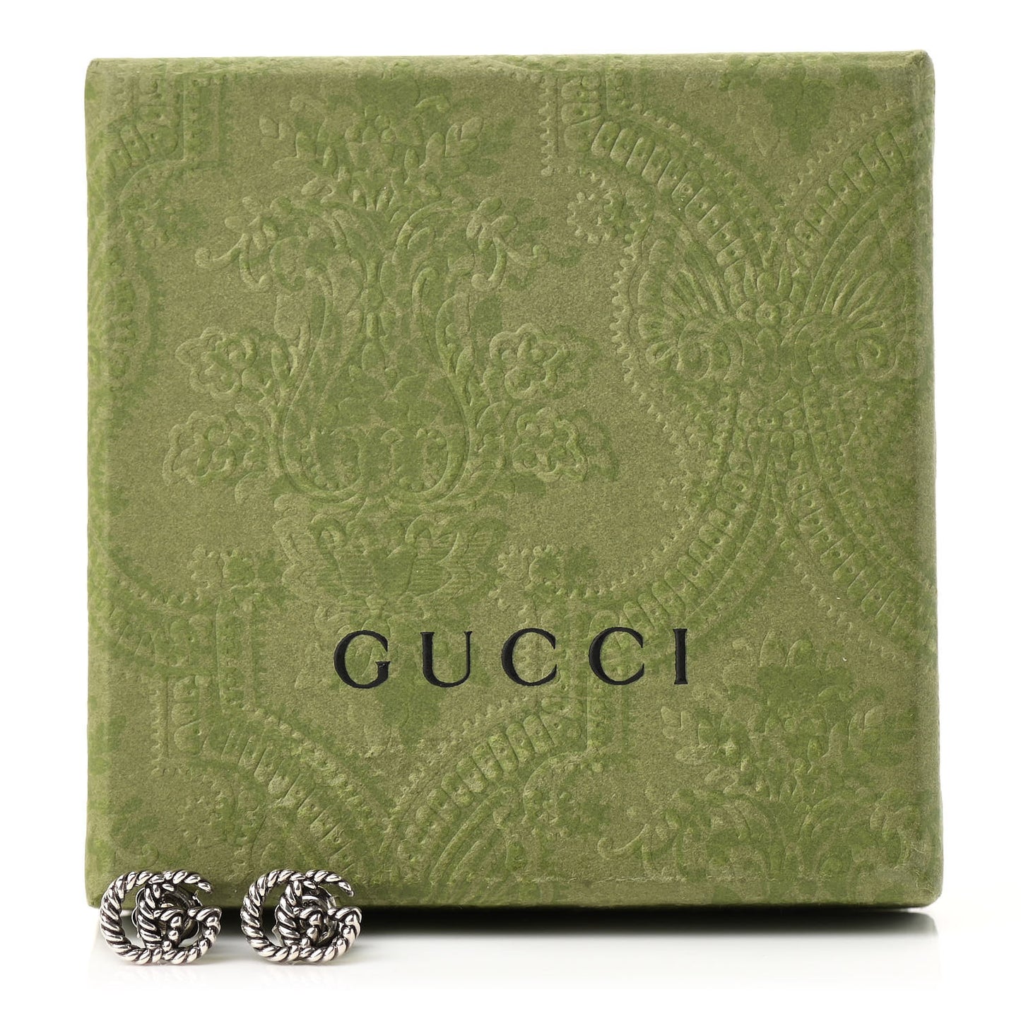 Sterling Silver Torchon Double G Earrings