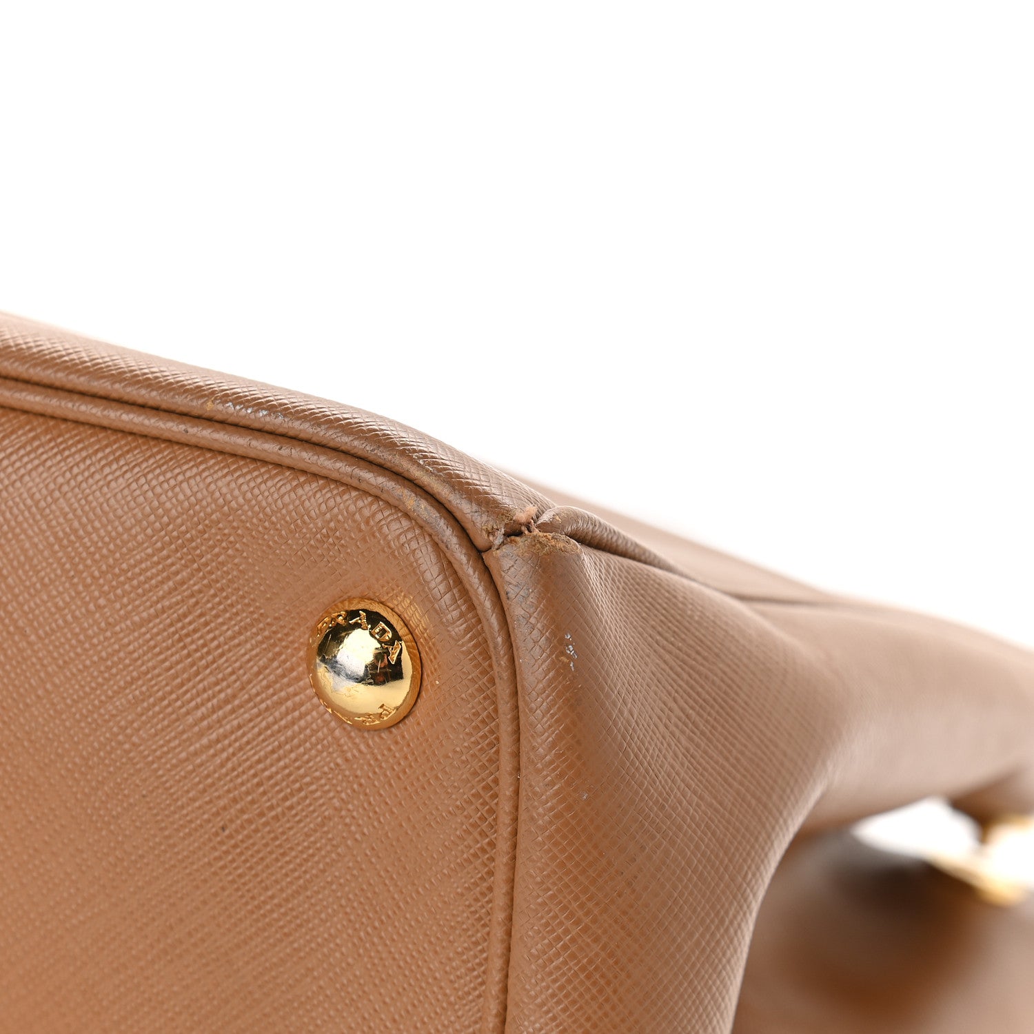 Prada Saffiano Large Galleria Double Zip Tote Caramel 8 of 11