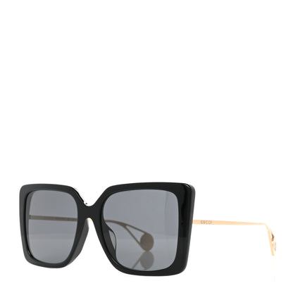 Gucci Acetate Oversize Square Frame GG0435SA Sunglasses Black 1 of 7