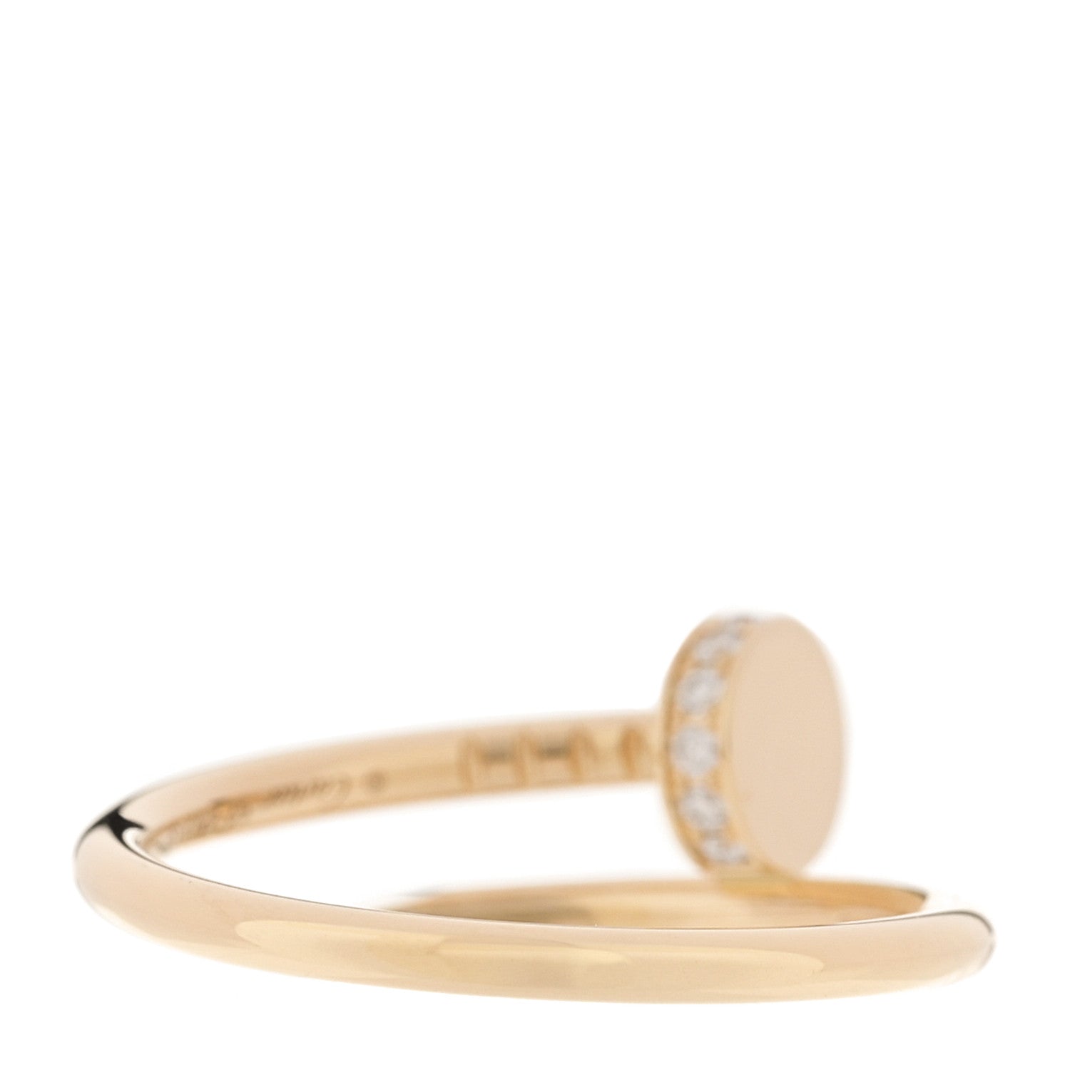 Cartier 18K Yellow Gold Diamond Small Juste Un Clou Ring 52 6 3 of 6