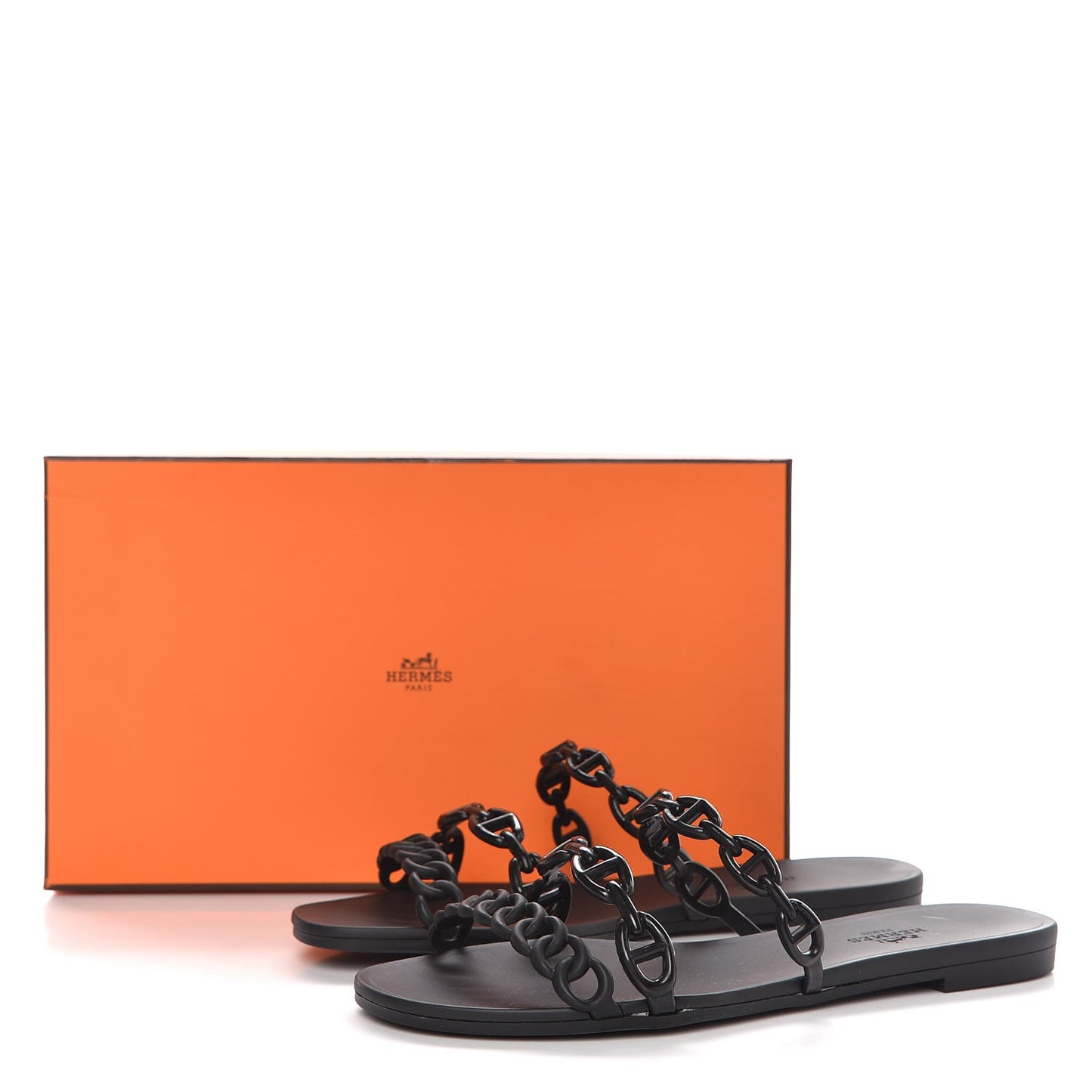 Rubber Chaine d'Ancre Rivage Sandals 36 Black
