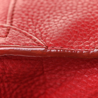 Celine Drummed Calfskin Nano Luggage Red 10 of 16