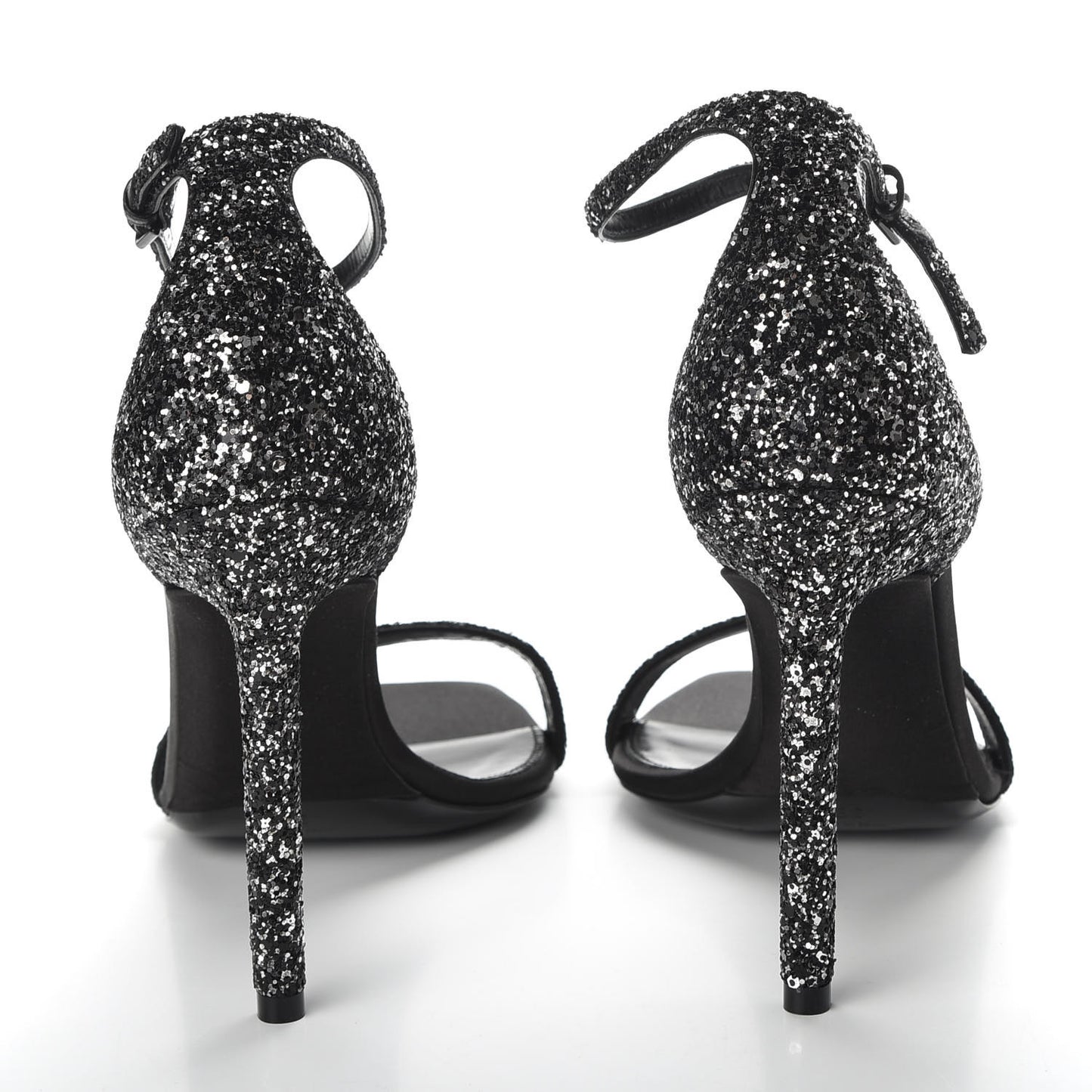 Glitter Amber 105 Ankle Strap Sandals 39 Black