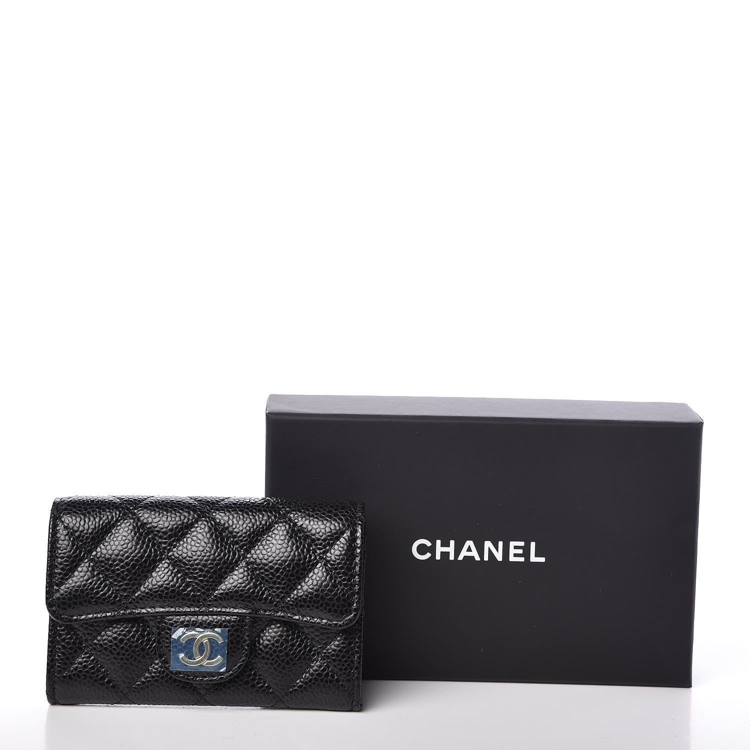 Chanel Caviar Quilted Flap Card Holder Black 9 of 9