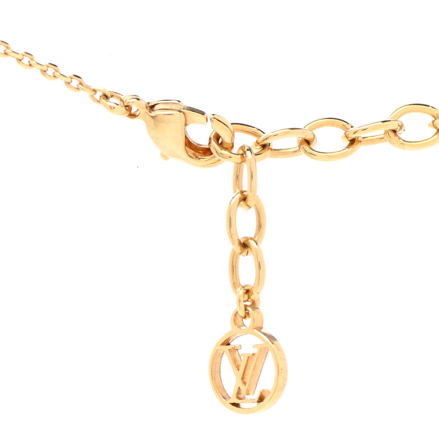 Louis Vuitton Crystal Petite Louis Necklace Gold 5 of 7