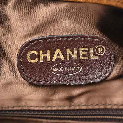 Chanel Suede Tortoise CC Drawstring Tote Brown 6 of 12