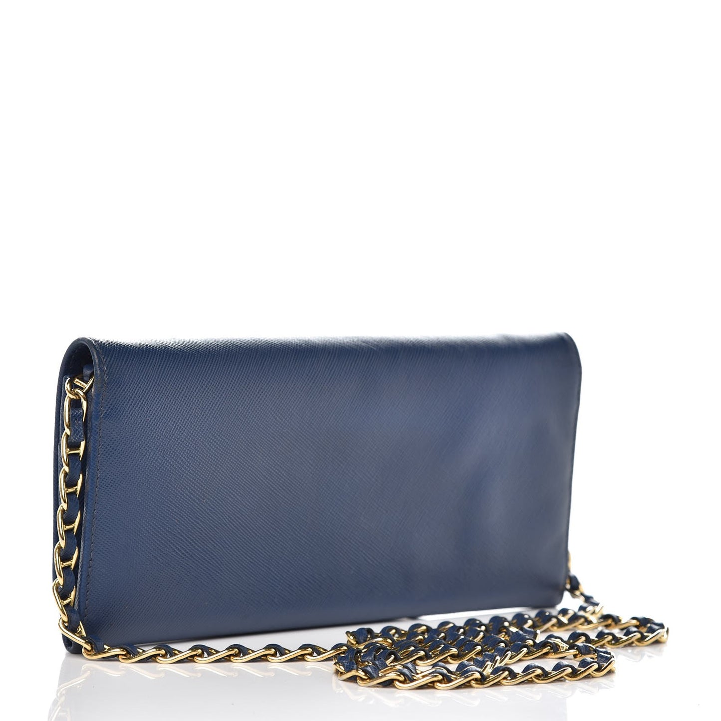 Saffiano Metal Oro Chain Wallet Bleuette