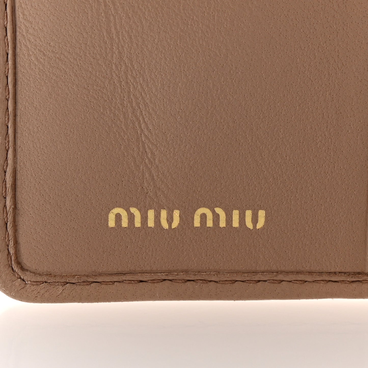 Nappa Matelasse Bi-Fold Compact Wallet Cammeo