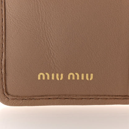 Miu Miu Nappa Matelasse Bi-Fold Compact Wallet Cammeo 6 of 7