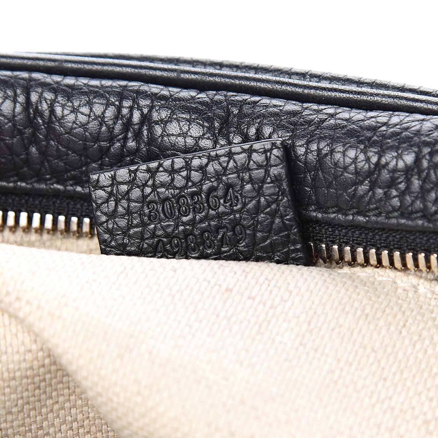 Pebbled Calfskin Small Soho Disco Bag Black