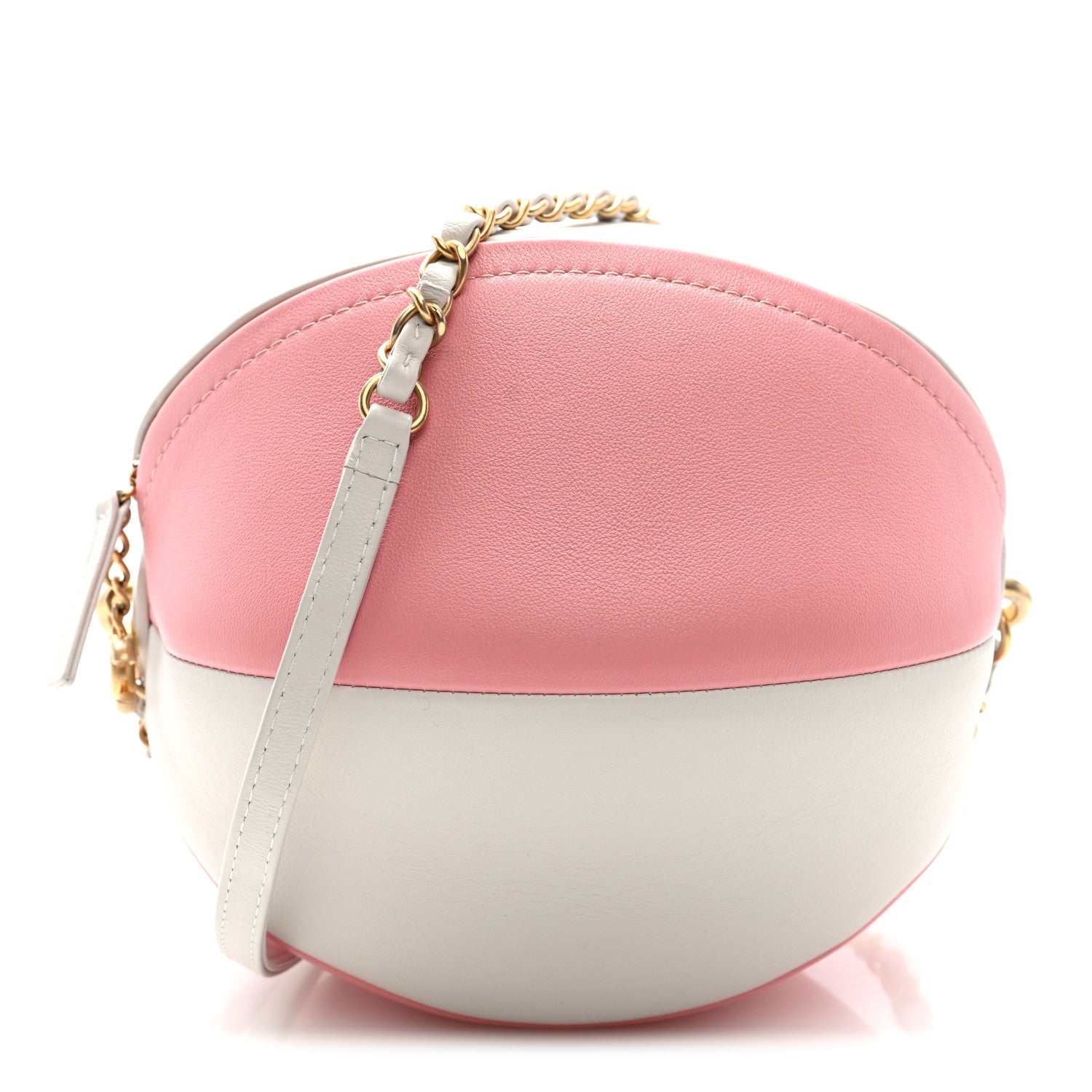 Chanel Calfskin Coco Beach Ball Bag White Pink 1 of 10