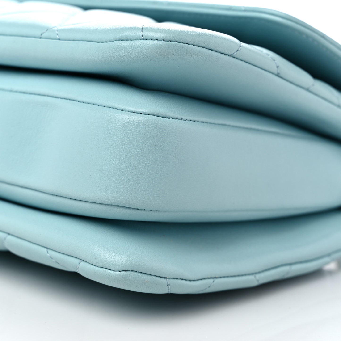 Lambskin Quilted Small Trendy CC Flap Dual Handle Bag Light Blue