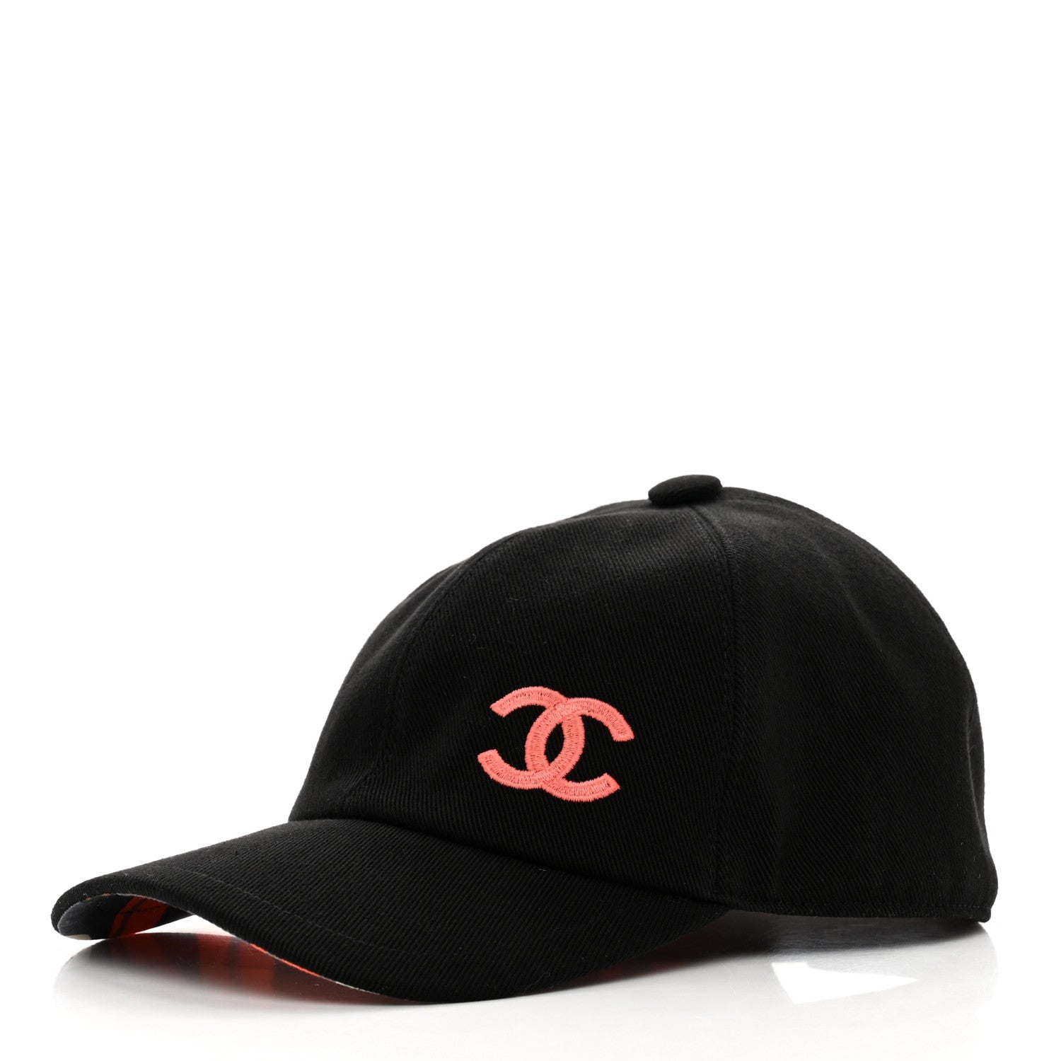Chanel Cotton CC Cap Hat Black Coral 3 of 8