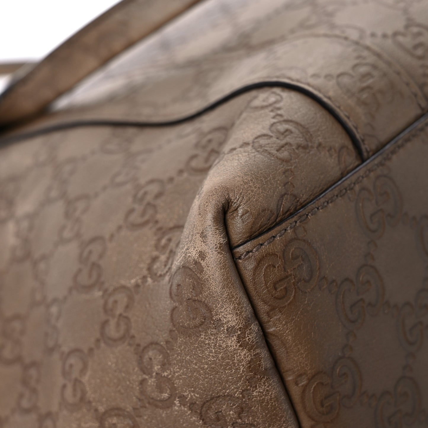 Guccissima Bamboo Top Handle Tote Brown