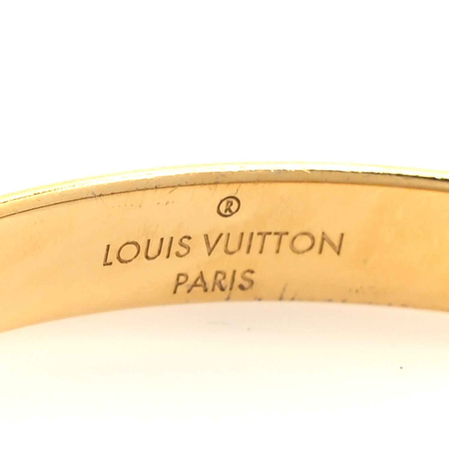 Louis Vuitton Brass Monogram Nanogram Cuff S Gold 5 of 5