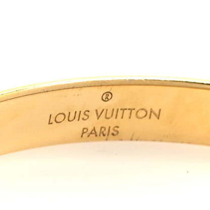 Louis Vuitton Brass Monogram Nanogram Cuff S Gold 5 of 5