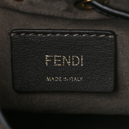Fendi Vitello Liberty F is Fendi Bi-Color FF 1974 Embossed Mini Mon Tresor Bucket Bag Maya Black 6 of 10