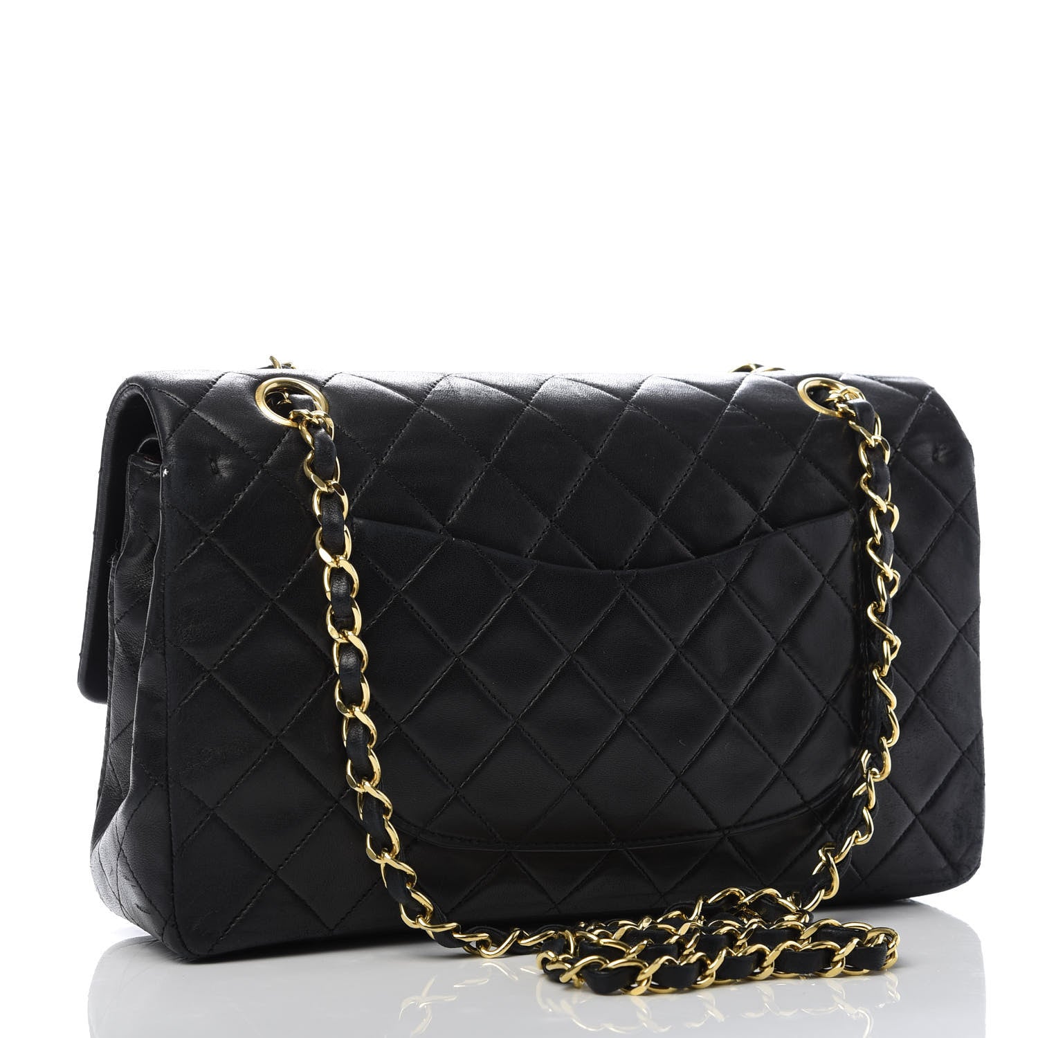 Chanel Lambskin Quilted Medium Double Flap Black 3 of 9