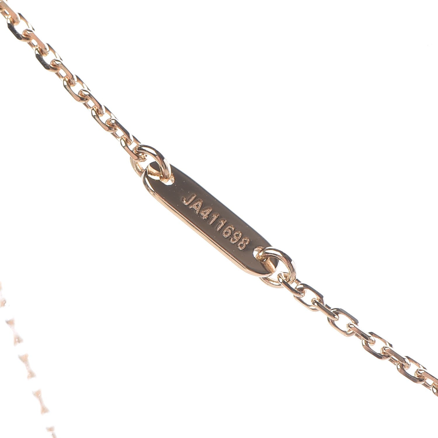 Van Cleef & Arpels 18K Yellow Gold Mother of Pearl Sweet Alhambra Pendant Necklace 6 of 9