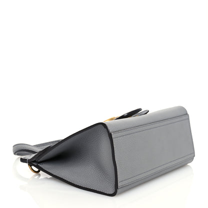 Gucci Cellarius Calfskin Mini GG Marmont Top Handle Bag Deep Grey 4 of 14