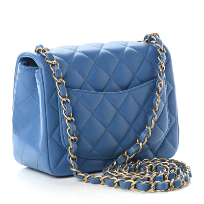 Chanel Lambskin Quilted Mini Square Flap Blue 3 of 9