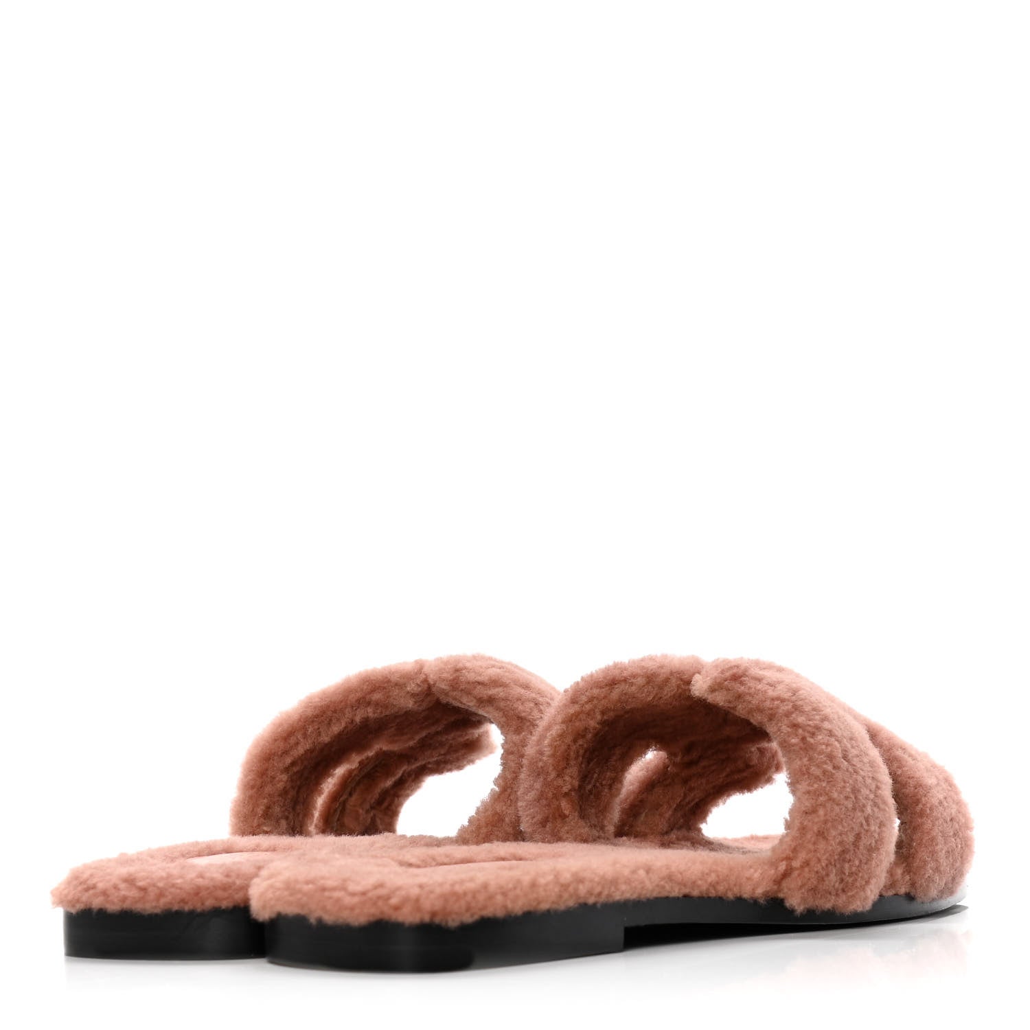 Hermes Woolskin Oran Sandals 40 Rose Aube 4 of 10